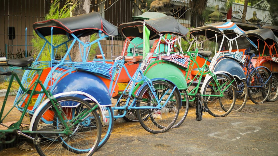 Traditionelle becaks, Java