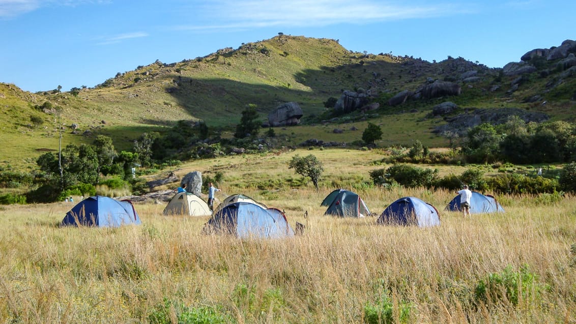 Teltcamp i Andringitra Nationalpark med kurs mod Peak Boby