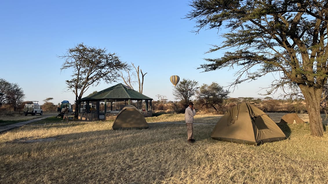 Camping-safari i Serengetis vilde natur