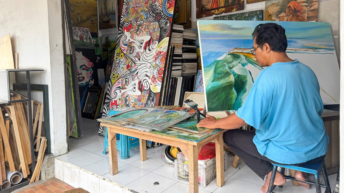 Lokal kunster i Ubud, Bali
