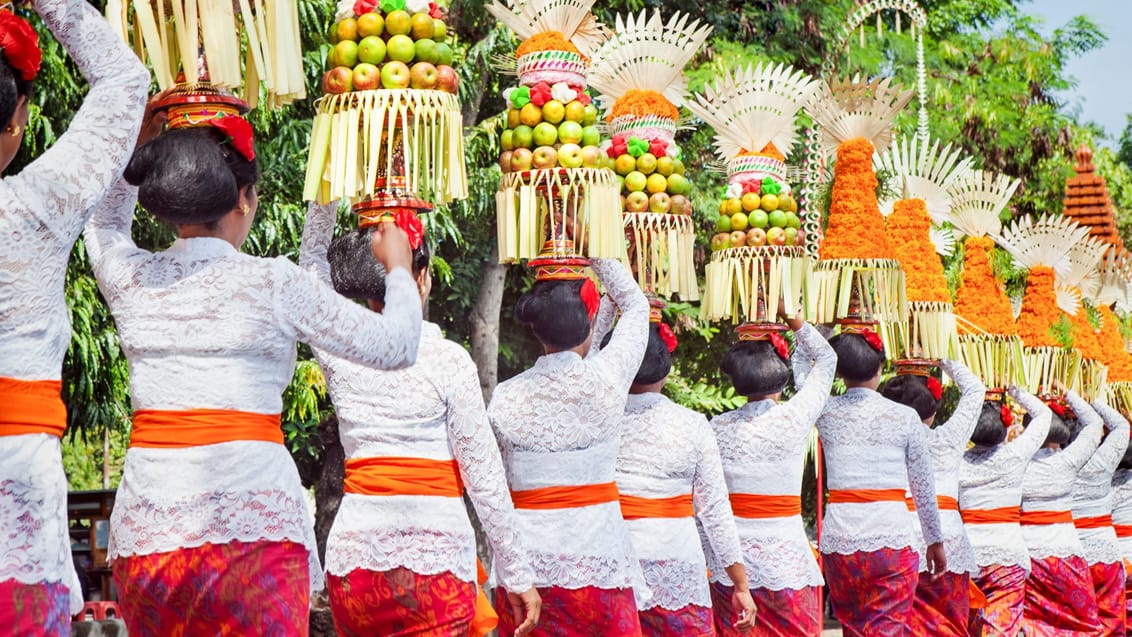 Traditionelle ceremonier på Bali